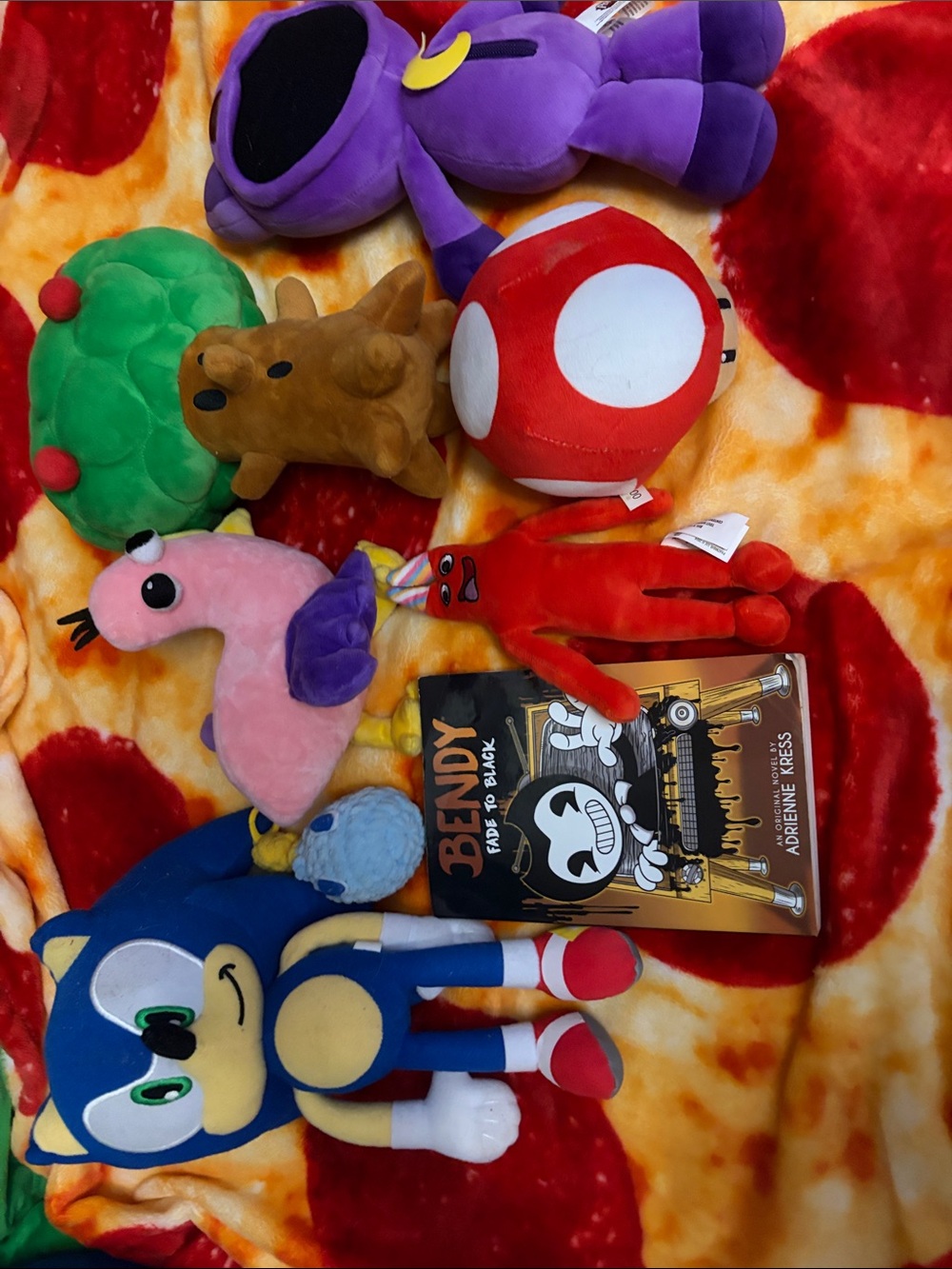 Gaming Plush Set - Sonic, Bendy, Kirby, Mario, Garten Of Banban